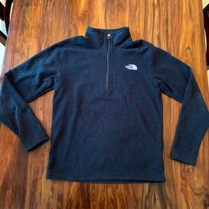 North Face Sweater Mens Small S Black Long Sleeve 1/4 Zip Fleece Outdoor Casual
